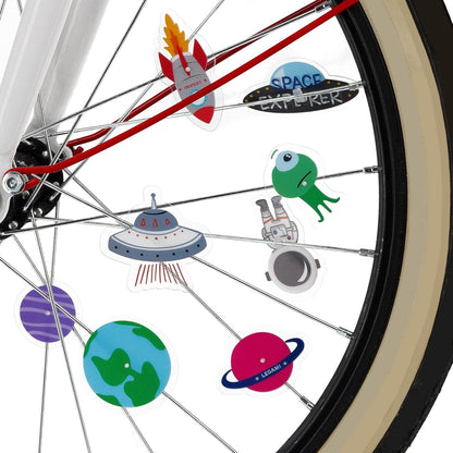 Legami, Set of 30 Baby Bicycle Spoke Decorations Space, Unique