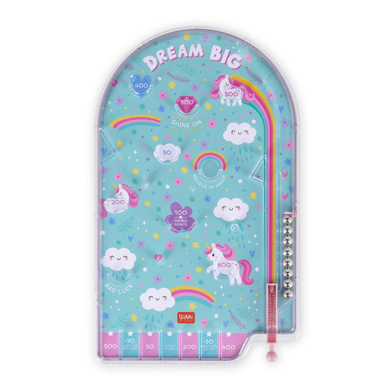 Legami - Mini Pinball, Juego portátil, 17,7 x 29 cm, Tema Unicorn, PBG0003
