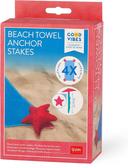 Legami Beach Towel Anchor Stakes - Starfish