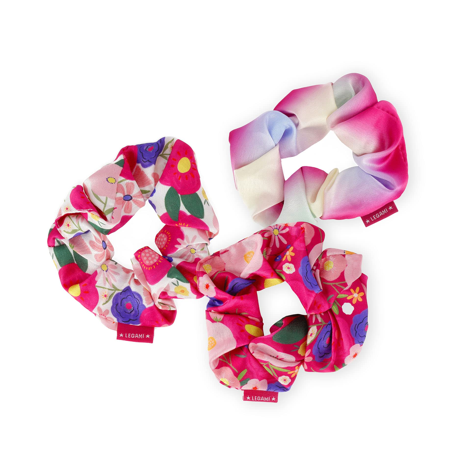 Legami Set Of 3 Hair Scrunchies - Hair We Are! - Flowers