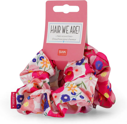 Legami Set Of 3 Hair Scrunchies - Hair We Are! - Flowers