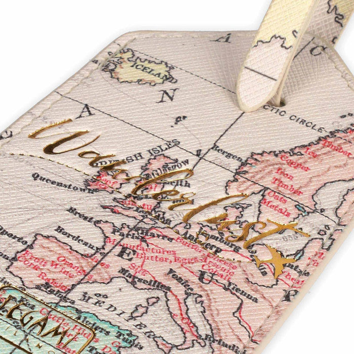 Legami - Luggage Tag, Suitcase Identifier, Personal Data Space, Adjustable Strap for Travel, 6.8x17cm, Travel Theme