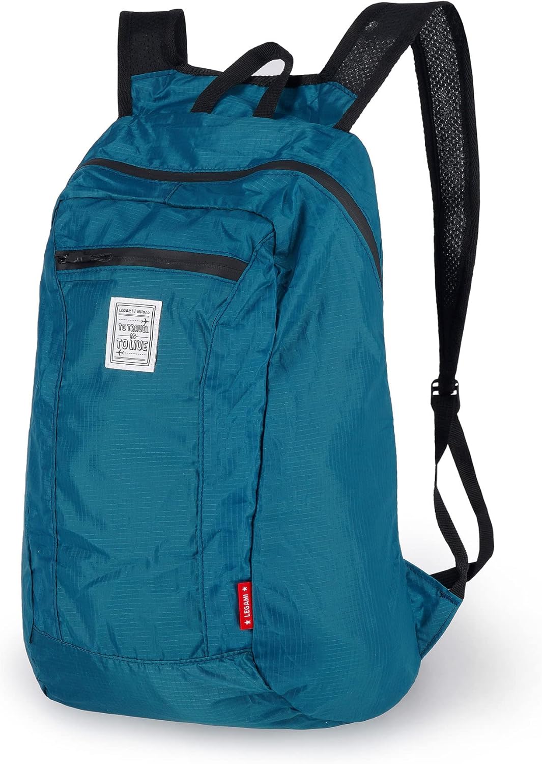 Legami Unisex-Adult Zaino Pieghevole Folding Backpack, Blue Petrol, 15 L