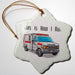 BYRON HOYLE Funny Funny Design This How I Roll Ambulance Design Snowflake Porcelain Ornament Christmas Ornaments Pandemic Christmas Decoration Wedding Ornament