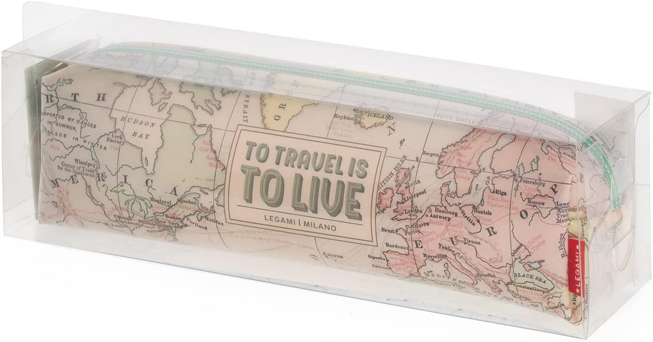 Legami Transparent Pencil Case - Travel