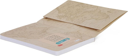 Legami - Cuaderno de rayas mediano, 164 páginas, bolsillo final, últimas 24 páginas desmontables, elástico de cierre, esquinas redondeadas, papel certificado FSC®, 13 x 21 cm, tema