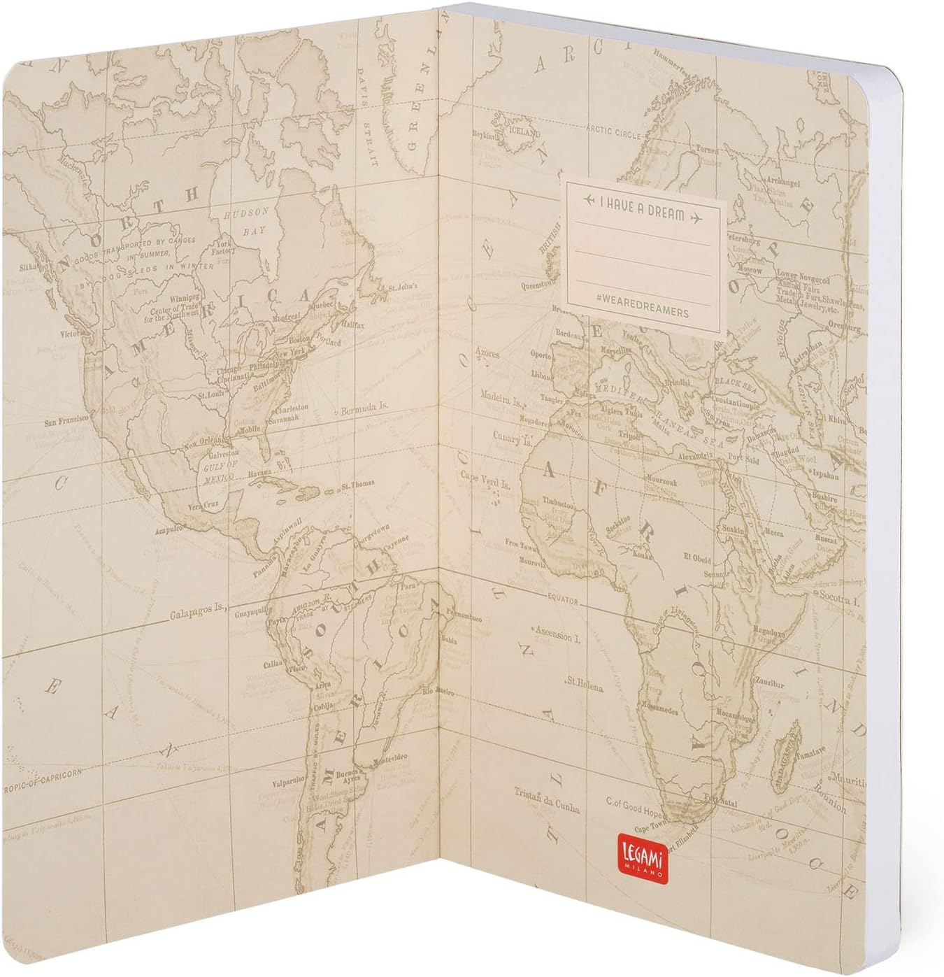 Legami - Cuaderno de rayas mediano, 164 páginas, bolsillo final, últimas 24 páginas desmontables, elástico de cierre, esquinas redondeadas, papel certificado FSC®, 13 x 21 cm, tema
