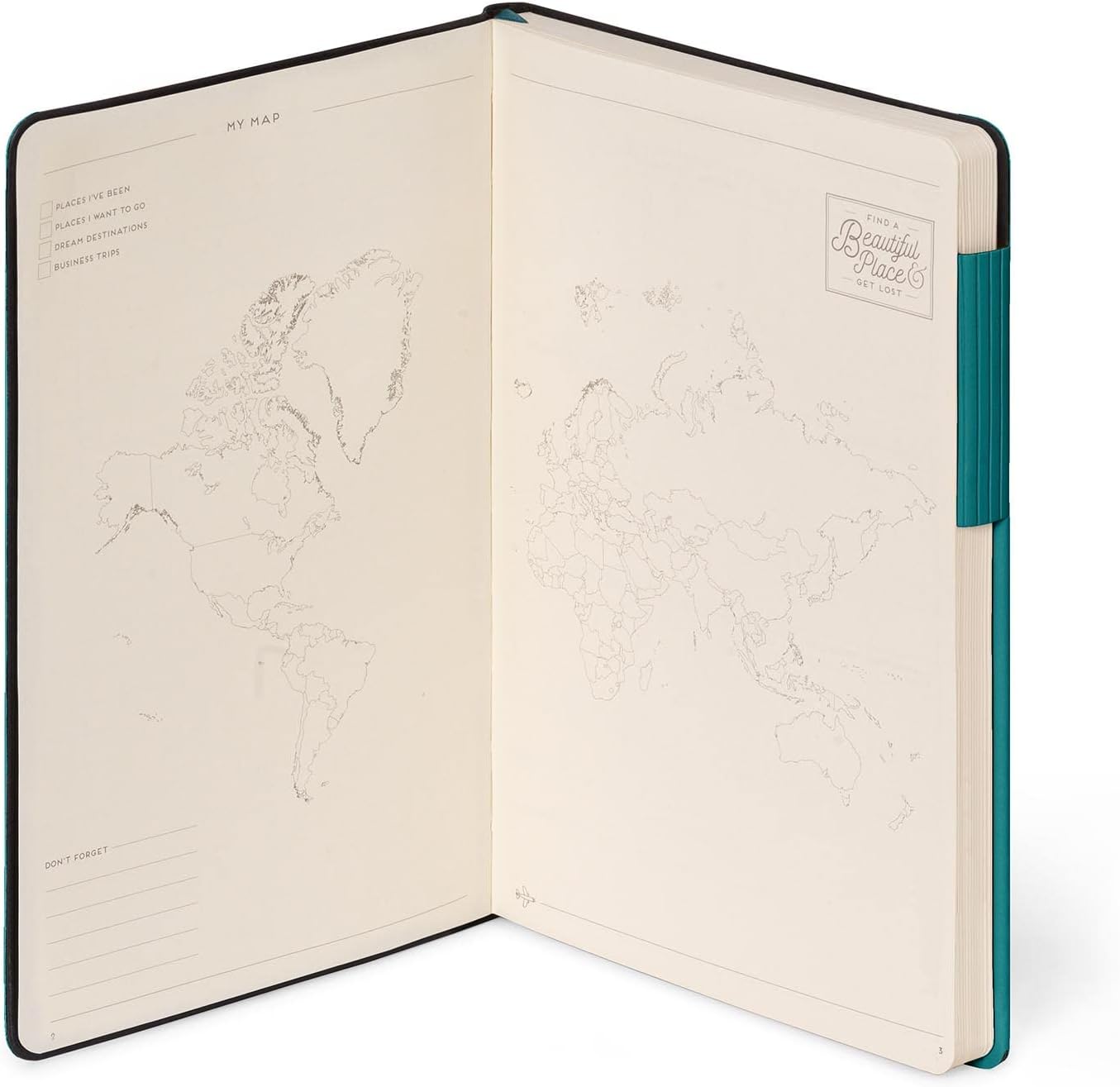 Legami - Checked Notebook, Medium, 192 Pages, Soft PU Cover, FSC® Certified Paper, Ivory 90 g/m², Monthly Planner, Bookmark, 13 x 21 cm