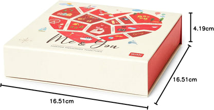 Legami - Keepsake Box, Every Moment Counts, 16.5x4.3cm, Durable Cardboard Casket, Contains an Accordion Folded Album, Magnetic Closure, for Photos (9x11cm) and Small Items