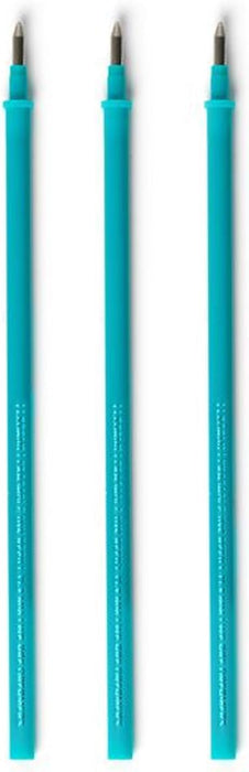Erasable Gel Pen Refills for Legami Pens - Pack of 3 Turquoise Blue