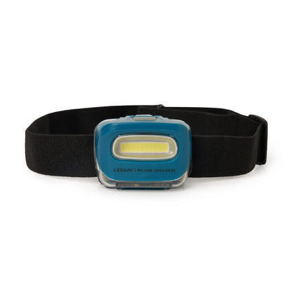 Legami HEL0001 LED Headlamp, SOS Headlamp, 3 Lighting Modes, Strong (100 Lumens), Eco (30 Lumens) and SOS (Flashing), Visibility up to 12m, Autonomy 10h, 3 Batteries Included