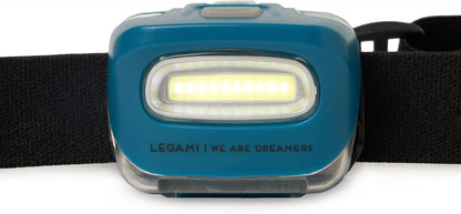 Legami HEL0001 LED Headlamp, SOS Headlamp, 3 Lighting Modes, Strong (100 Lumens), Eco (30 Lumens) and SOS (Flashing), Visibility up to 12m, Autonomy 10h, 3 Batteries Included