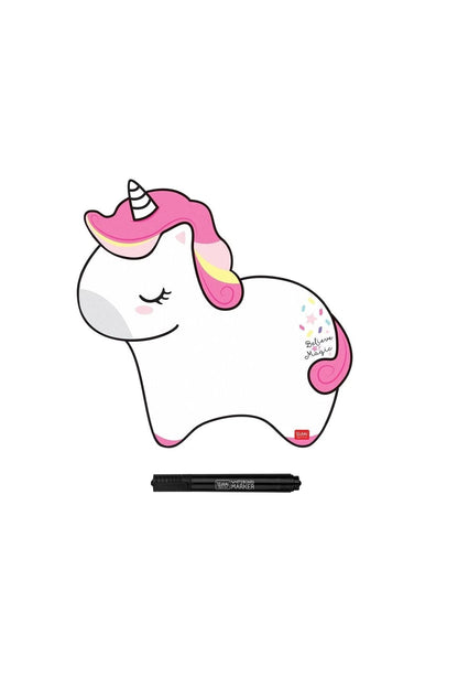 Legami - Magnetic Lavender, Pen with Felt for Erasing and Magnet on Hood, Belive in Magic, Unicorn Theme