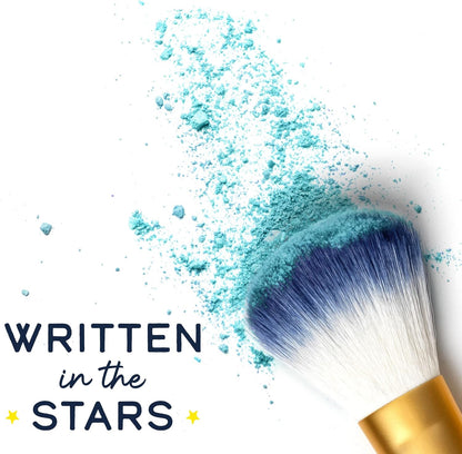 Legami - Set of 4 Makeup Brushes Oh My Glow! Stars Theme Includes Powder, Foundation, Eyeshadow, Eyeliner Brush, 100% Vegan, Travel Size