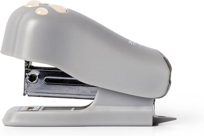 Legami - Meow Mini Stapler, 3.2 x 4.5 cm, Plastic, Kitty Theme, Embedded Staple Remover on The Back, 1000 Metal Staples Included