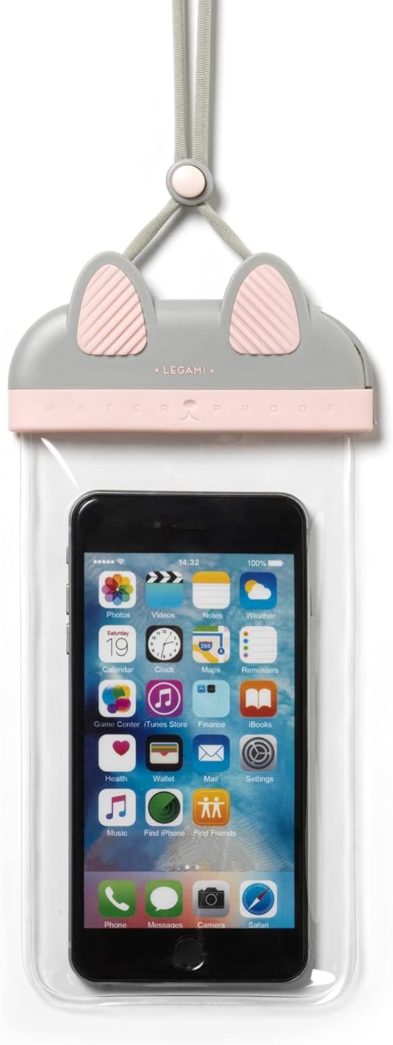 Legami - Waterproof Mobile Phone Case, Floating Case for Smartphone, Waterproof Pouch, Airtight Closure, Touch Screen, Underwater Cover Max 6.5" Screen