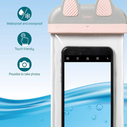 Legami - Waterproof Mobile Phone Case, Floating Case for Smartphone, Waterproof Pouch, Airtight Closure, Touch Screen, Underwater Cover Max 6.5" Screen
