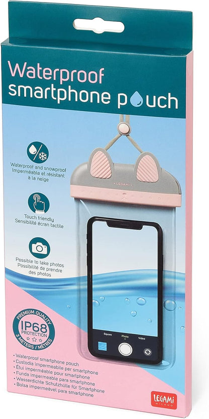 Legami - Waterproof Mobile Phone Case, Floating Case for Smartphone, Waterproof Pouch, Airtight Closure, Touch Screen, Underwater Cover Max 6.5" Screen