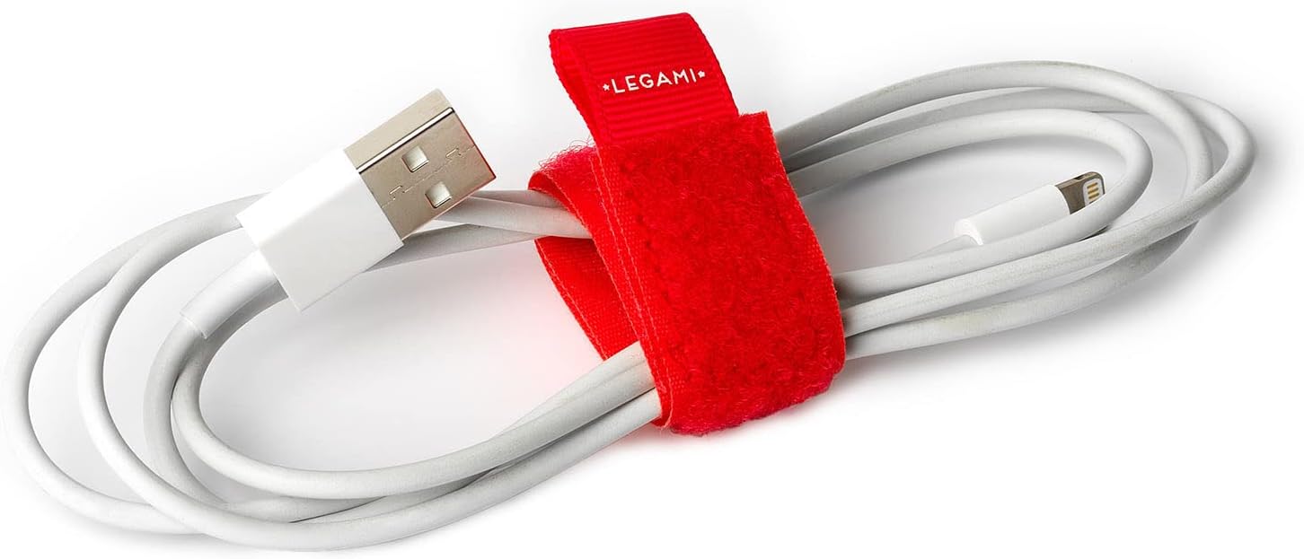 Legami - Set of 8 Coloured Cable Ties with Velcro Fastener Reusable 18 x 2 cm