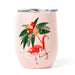 Legami - Thermal Glass 325 Ml, Hot&Cold, Ø 9 cm, Double Layer Stainless Steel and Plastic, Flamingo Theme, Reusable, Airtight Cap with Straw Hole, Lightweight, Resistant
