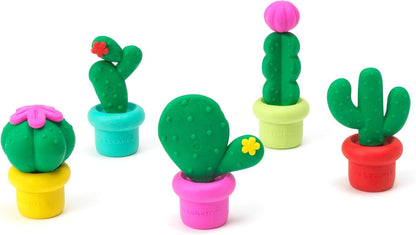 Legami - Set of 5 Scented Erasers, Strawberry Aroma, 3x5 cm, Succulent-Shaped Erasers, Resistant, CE0002