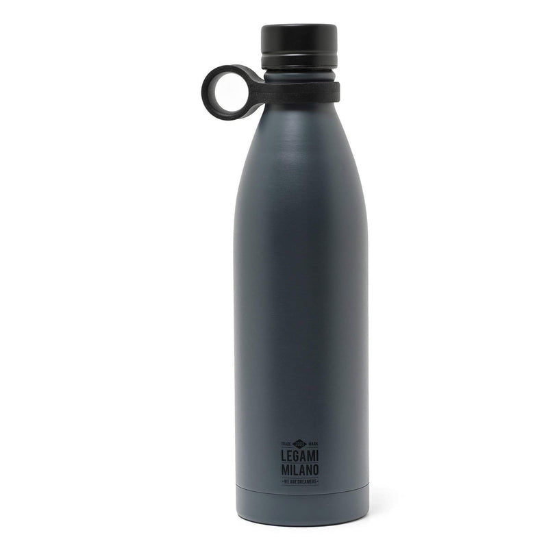 Legami SSBL0002 Hot & Cold Thermal Bottle, Stainless Steel, Black