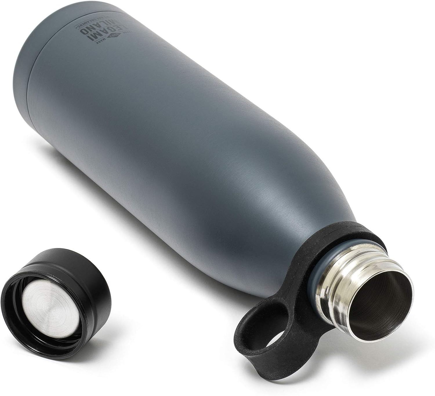 Legami SSBL0002 Hot & Cold Thermal Bottle, Stainless Steel, Black