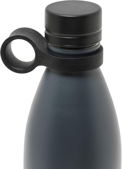 Legami SSBL0002 Hot & Cold Thermal Bottle, Stainless Steel, Black