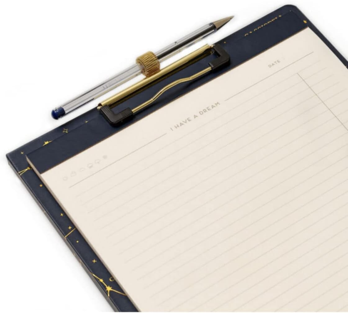 Legami - Document Folder with Clip, Take Note, 23 x 32 cm, 1 Pad of 40 Sheets Included, Inner Pocket for Documents, Material: Metal, Paper