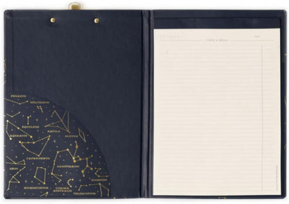 Legami - Document Folder with Clip, Take Note, 23 x 32 cm, 1 Pad of 40 Sheets Included, Inner Pocket for Documents, Material: Metal, Paper