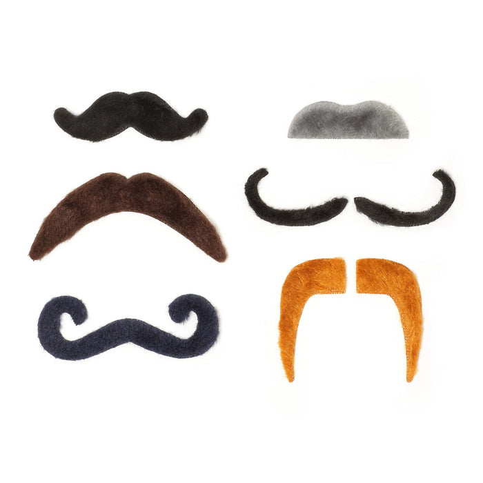 Legami - Set of 6 Self-Adhesive-Hot MOU-Stache Fake Mustache, FMU0001
