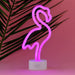 Legami - Neon Effect Led Lamp, It's a Sign, H 32.5 cm, Flamingo Theme, Dual Power, USB Cable (Included) or Batteries (not included), Table Lamp, Multicolor Light