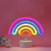 Legami - Neon Effect Led Lamp, It's a Sign, H 19 cm, Rainbow Theme, Dual Power, USB Cable (Included) or Batteries (not included), Table Lamp, Multicolor Light