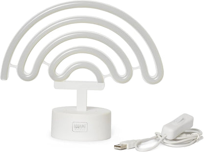 Legami - Neon Effect Led Lamp, It's a Sign, H 19 cm, Rainbow Theme, Dual Power, USB Cable (Included) or Batteries (not included), Table Lamp, Multicolor Light