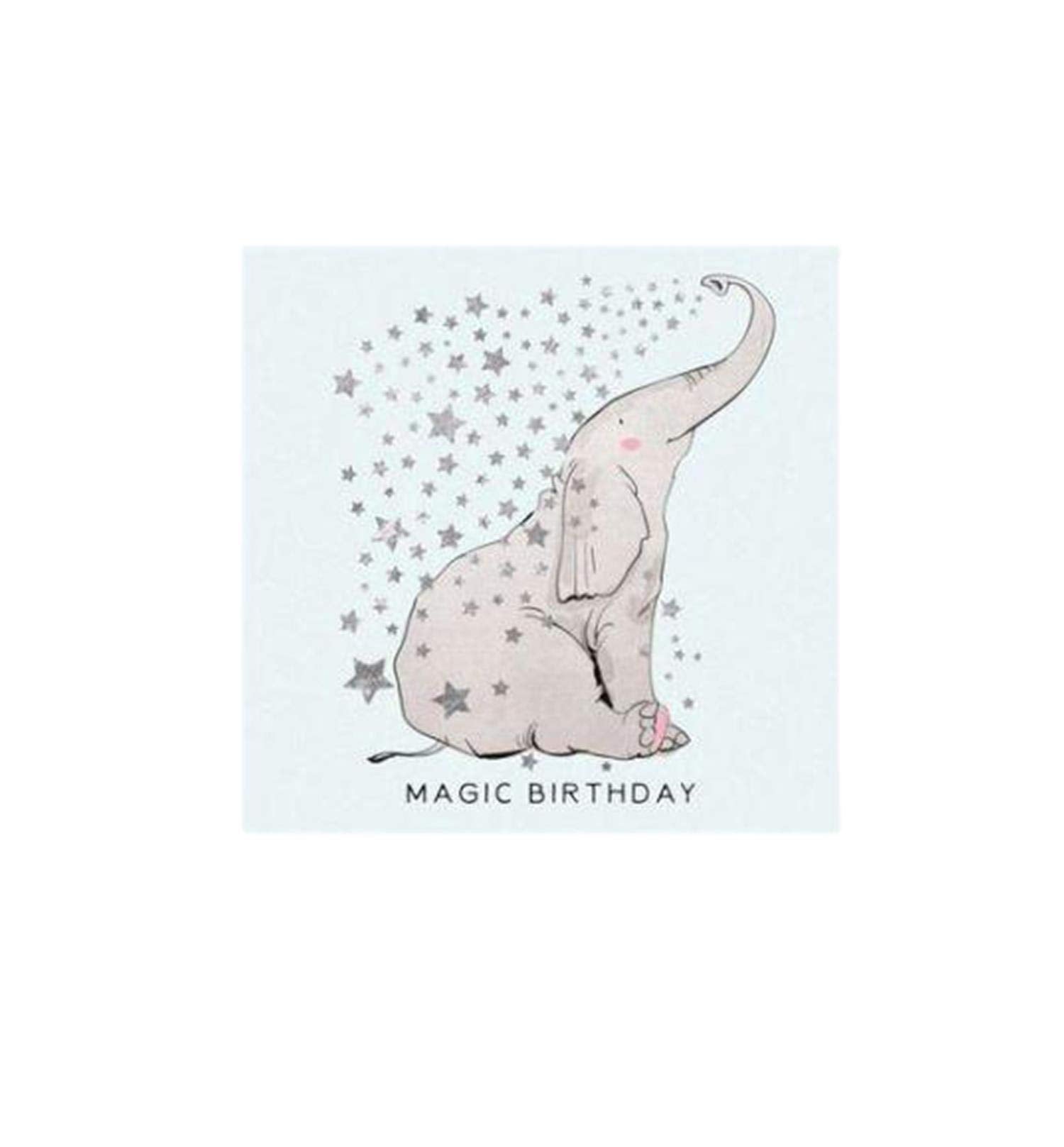 Baby Elephant Greeting Card 7 x 7 cm