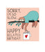 Happy Belated Birthday Card 7 x 7 cm