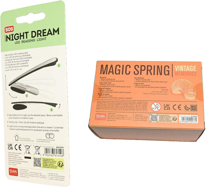 LEGAMI Bundles, Magic Spring, Water Bottle, Newton Pendulum, LED Reading Light, Gift Set, Home Office, Desk Set, Decoration (Work Set