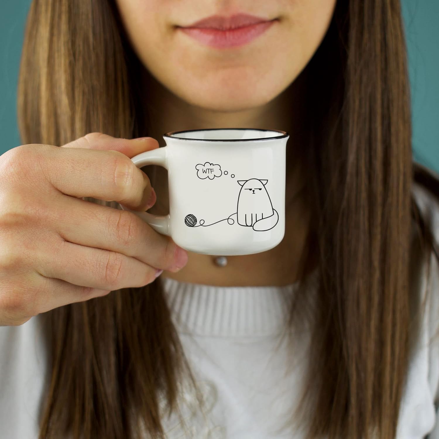 Legami - Espresso For Two, 2 Coffee Cups in New Bone China Porcelain, Capacity 50 ml, Dog and Cat Theme, Dishwasher Safe, Microwave Safe
