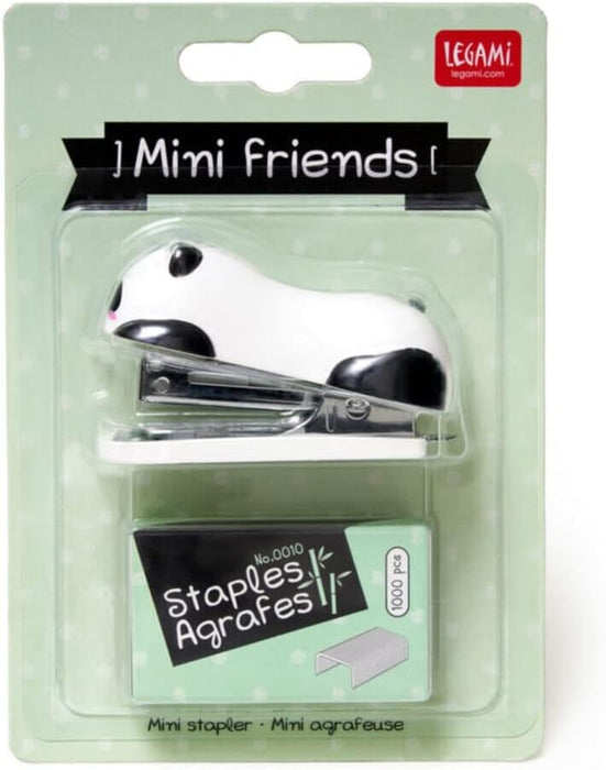 Legami Mini Friends Panda Stapler - Color: Black and White