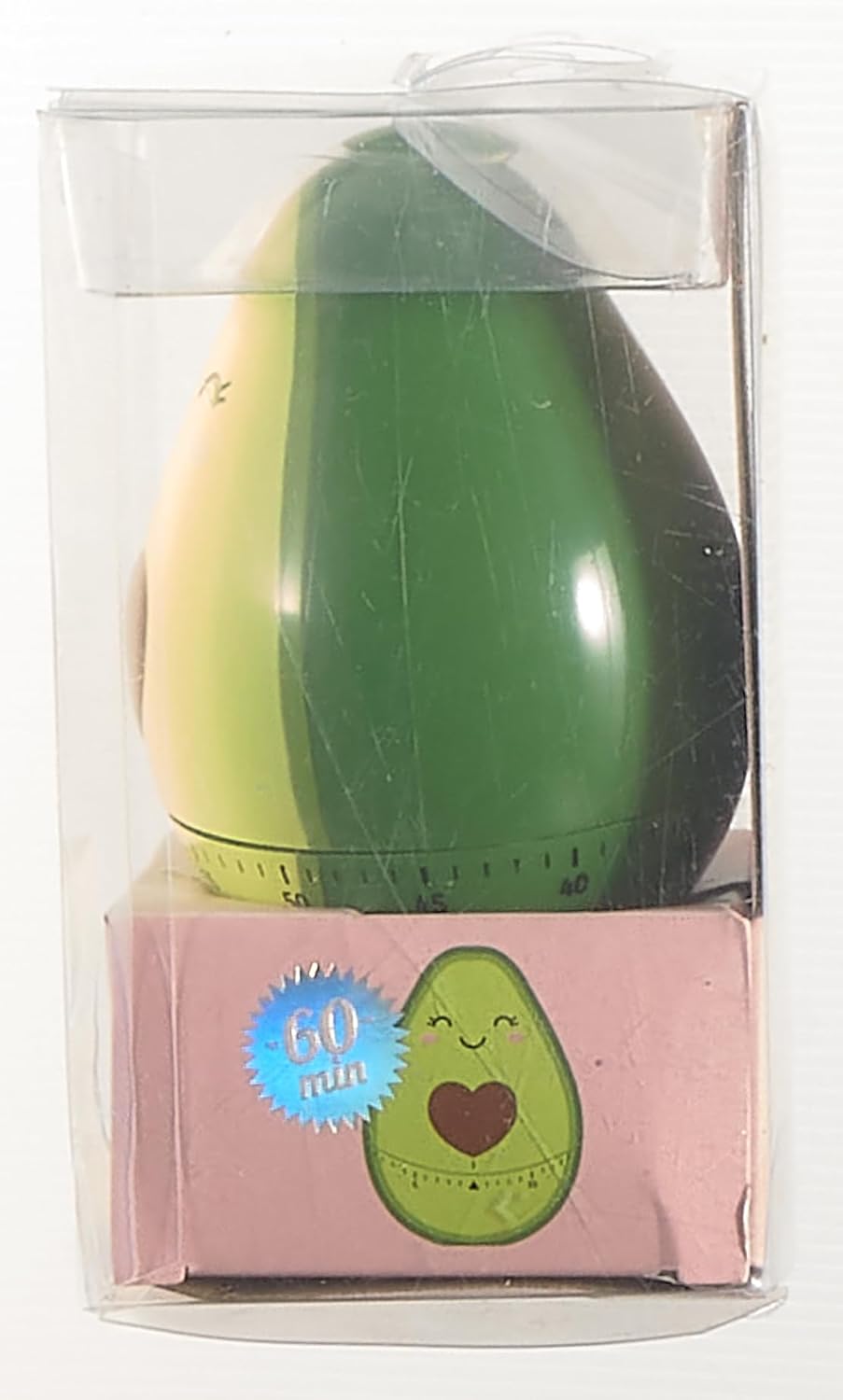 Legami Kitchen Timer, Manually Adjustable, 60 Minutes, Battery-Free, Dia 6 cm, Avocado Theme