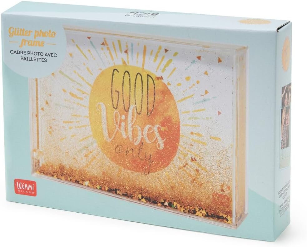 Legami Glitter Photo Frame Medium - Good Vibes