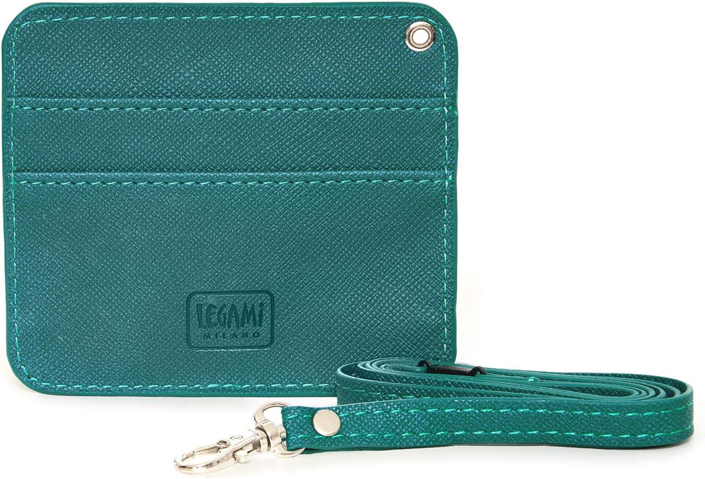 Legami Unisex_Adult Porta Badge Travel Accessory-Envelope Card Holder, Blue Petrol, Medium