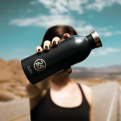 24BOTTLES Clima Bottle - Thermal Bottle 330 ml/500 ml/850 ml, Thermos Bottle with 100% Airtight Cap (12 Hours Hot Drinks 24 Hours Cold), Eco Stainless Steel Water Bottles