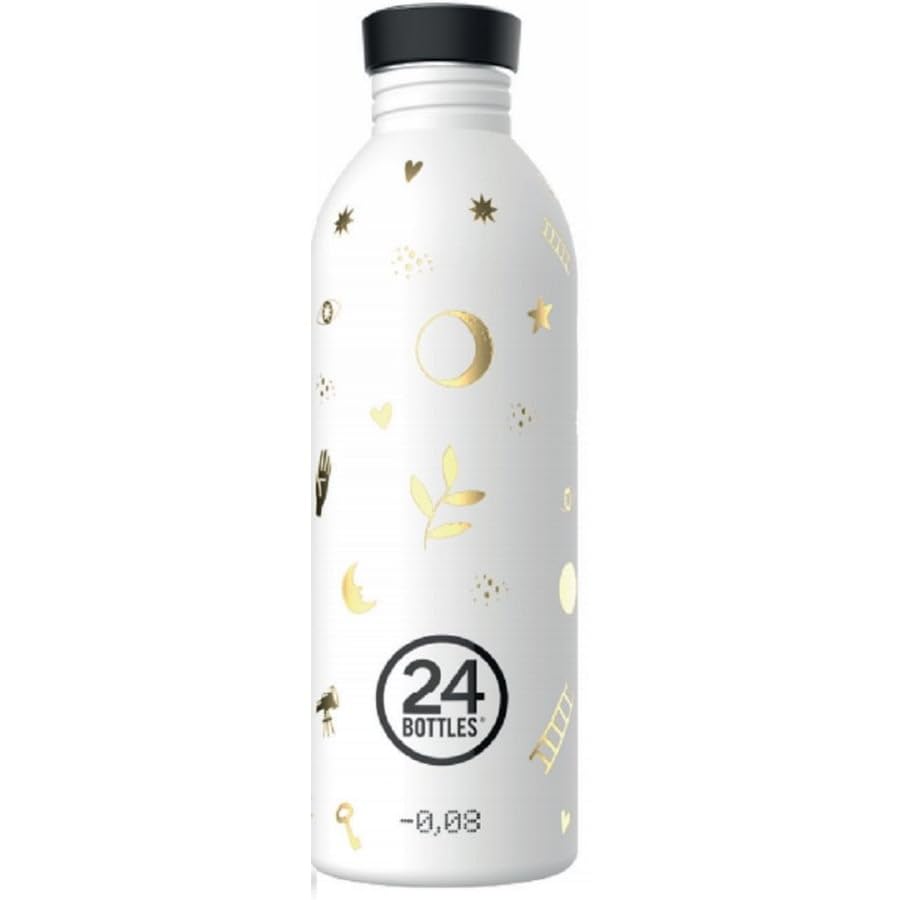 24BOTTLES Urban Bottle - 1 Litre, 500 ml, 250 ml, Thermos Bottle with Lid 100% Airtight Eco Friendly BPA Free Stainless Steel with Italian Design
