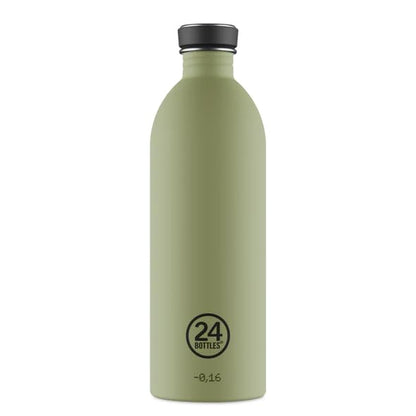 24Bottles Urban Water Bottle 1 L, Water Bottle 100% Sealed Lid, Environmentally Friendly Stainless Steel Drinking Bottle, Sports Water Bottle, Ultralight (Non-Thermal), Stone Sage