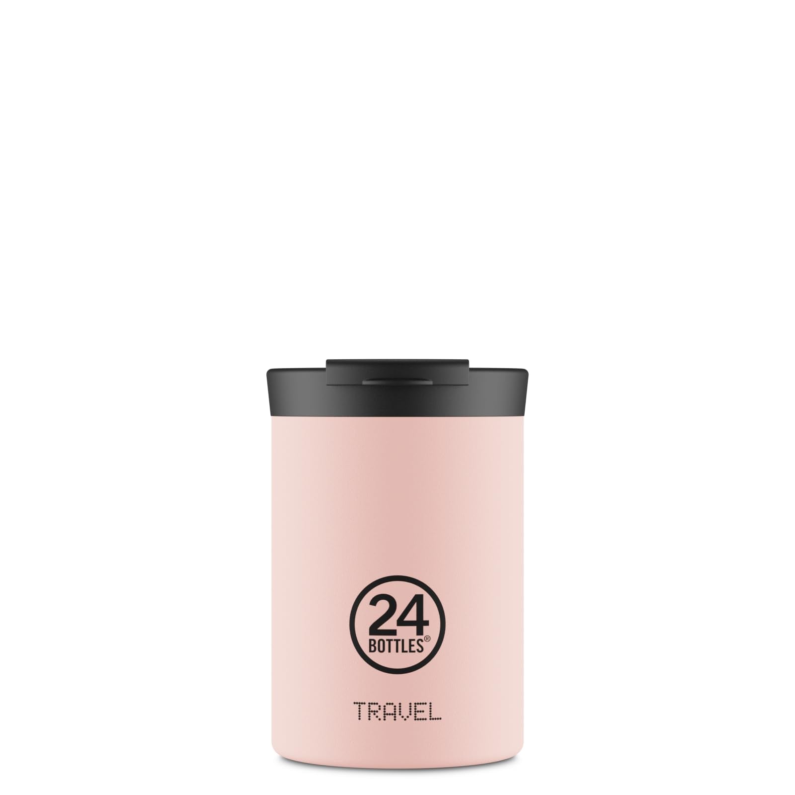 24Bottles Travel Tumbler - Thermal Coffee Mug, Tea, Drinks Stainless Steel 350 ml, Coffee Thermos 100% Airtight, Thermos 6hHot/24hCold, Thermal Bottle Ecological Mug Italian Design, Stone Dusty Pink