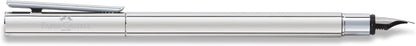 Faber-Castell Neo Slim 342002 Fountain Pen Stainless Steel Nib Width EF Shiny Silver
