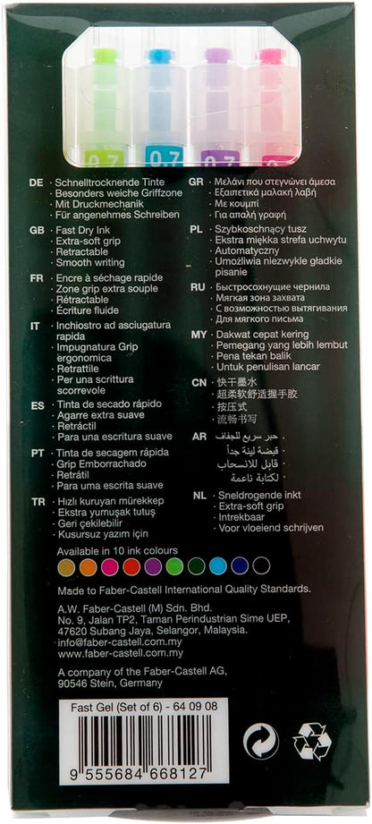 Faber-Castell Gel pen Fast Gel 0.7 wallet of 6