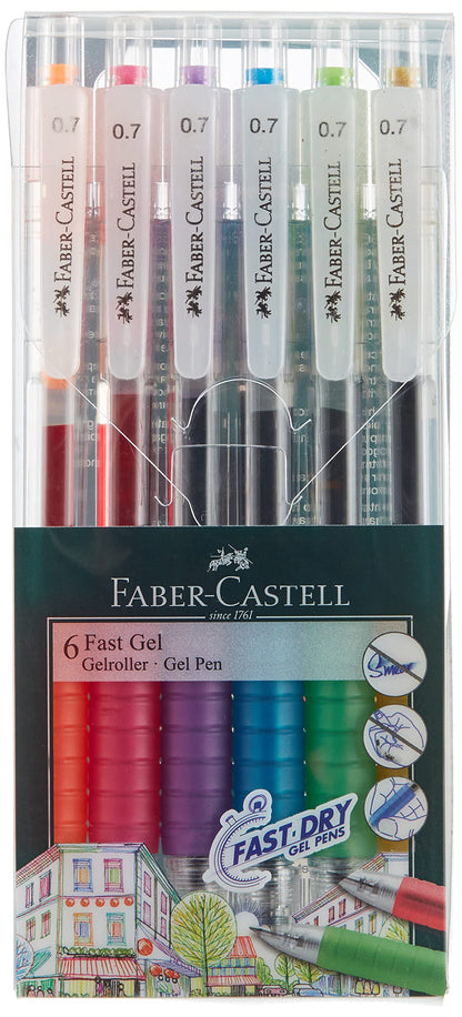 Faber-Castell Gel pen Fast Gel 0.7 wallet of 6