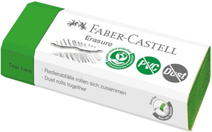 Faber-Castell Eraser Erasure PVC-Free & Dust-Free, Green